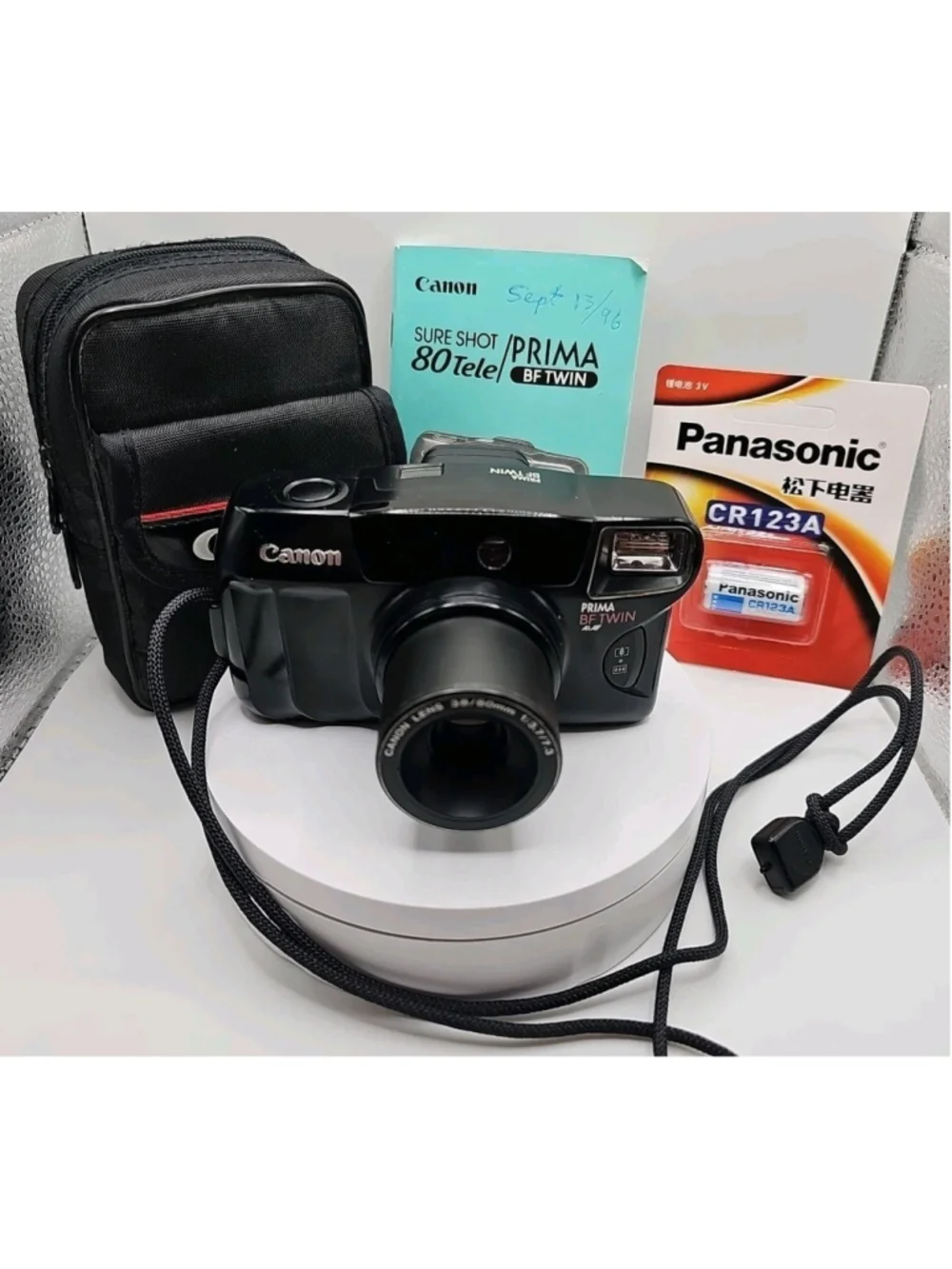 Canon Prima BF Twin Date AiAF Film Camera With Case, Instructions, New Battery.. - Picture 1 of 16